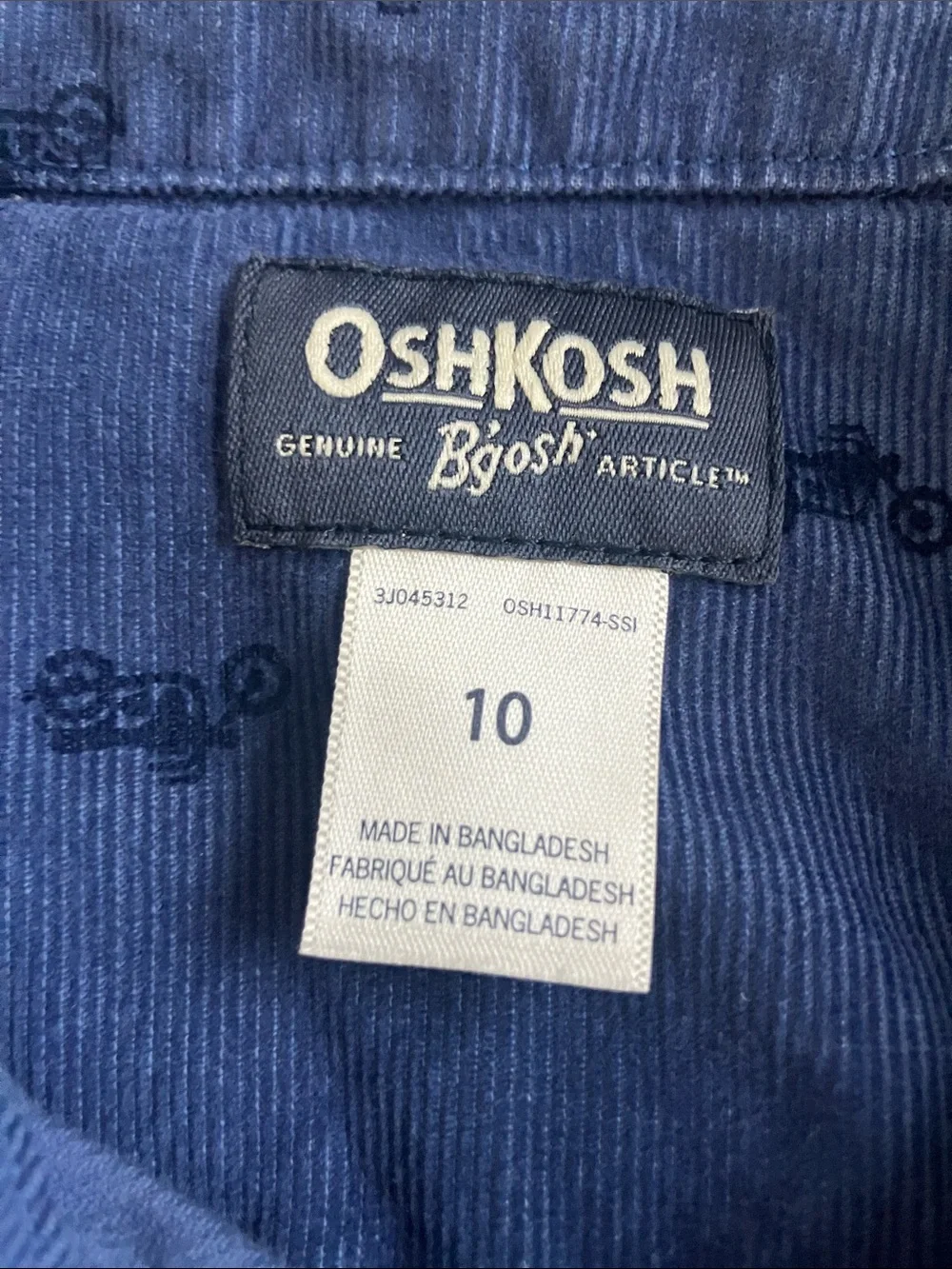 OshKosh B'gosh Indigo Blue Motorcycle-Print Button-Down Shirt